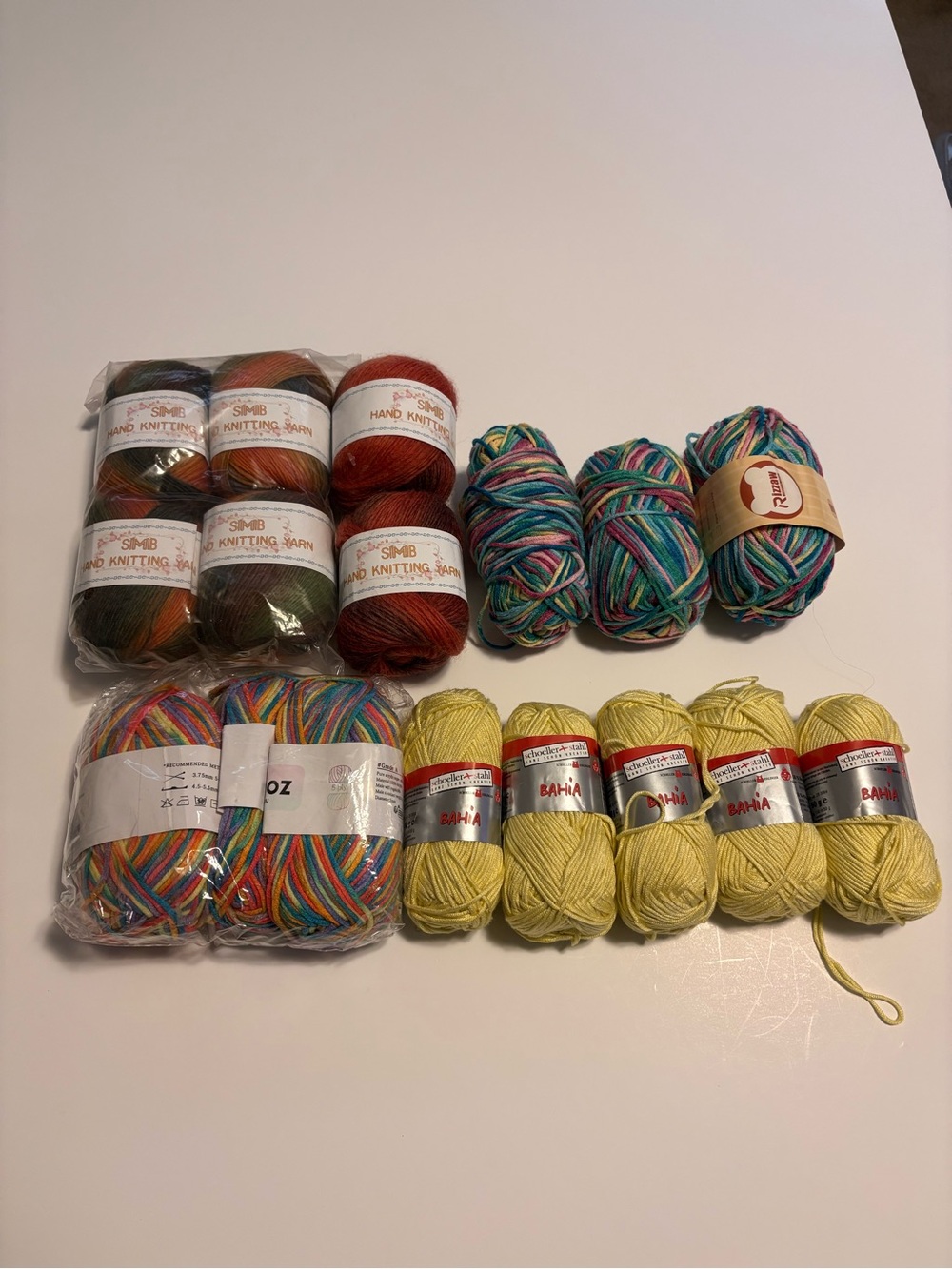 17 pc Assorted Fingering and Cotton Yarns